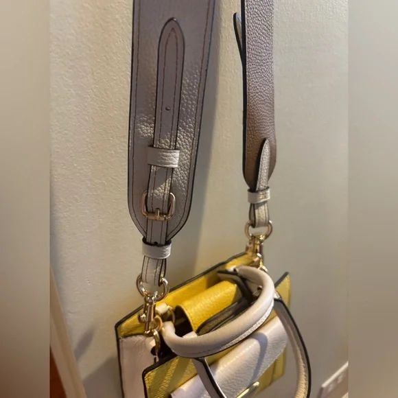 Coach Pepper Mini Yellow and Whitr Women's Bag - Picture 6 of 8
